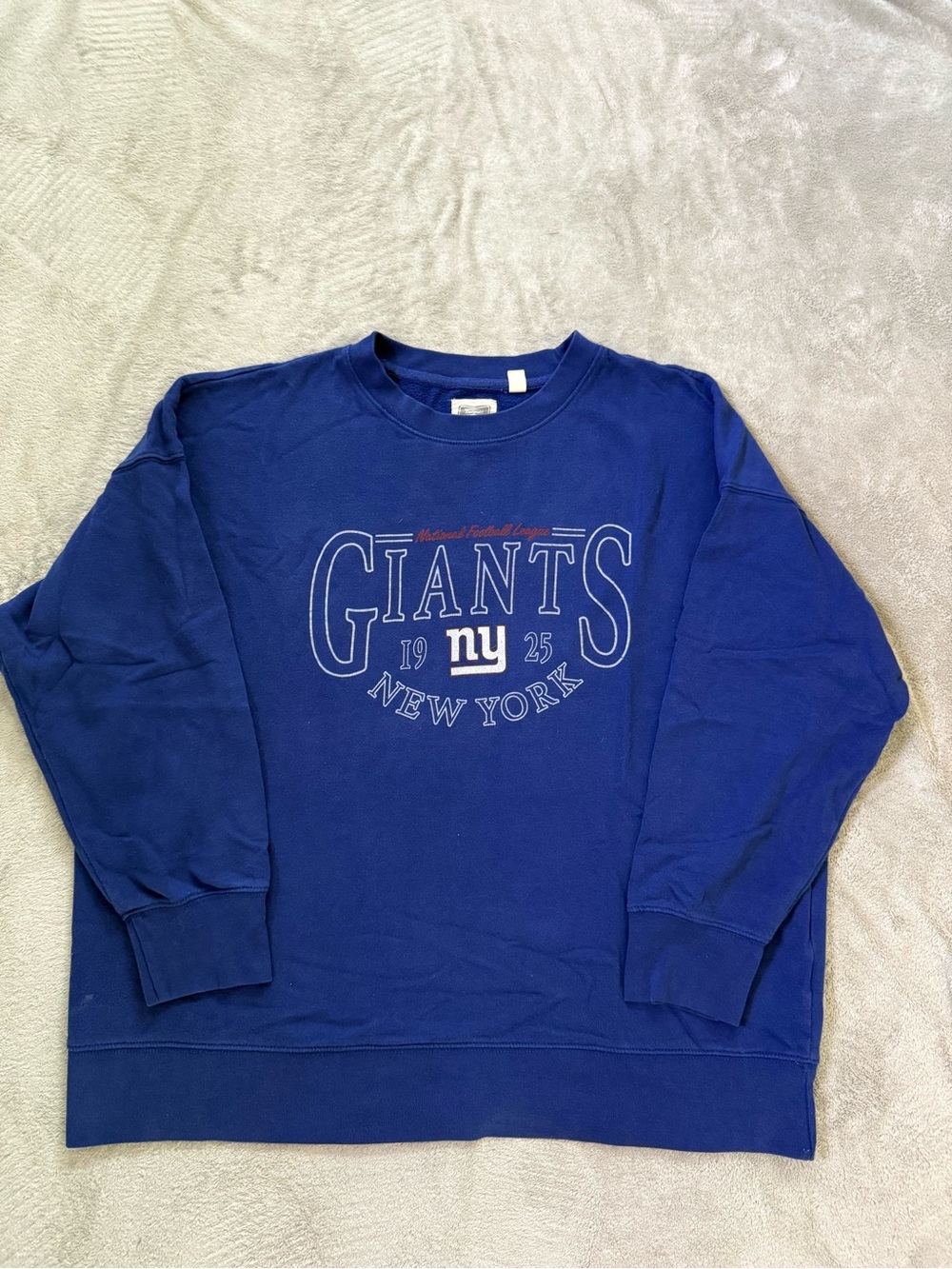 Abercrombie & Fitch New York Giants Blue Crewneck Sweatshirt